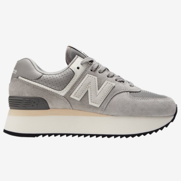 New Balance Shoes - New Balance 574 Platform Casual Women's Sneakers Shoes Double Grey various sizes